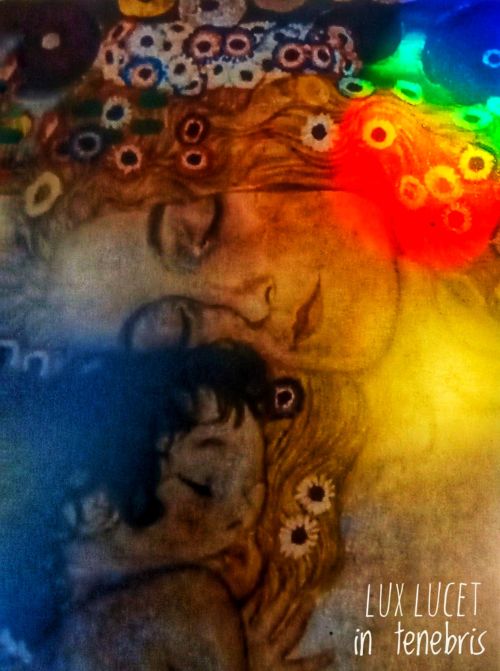 Gustav Klimt - The three Ages of women - Foto mit Lichtspiegelung: oknoll