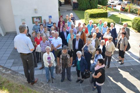 Besuch der Pensionisten aus Weppersdorf - Begrüßung